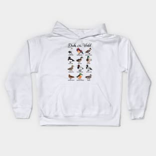 Different ducks - types of ducks Kids Hoodie